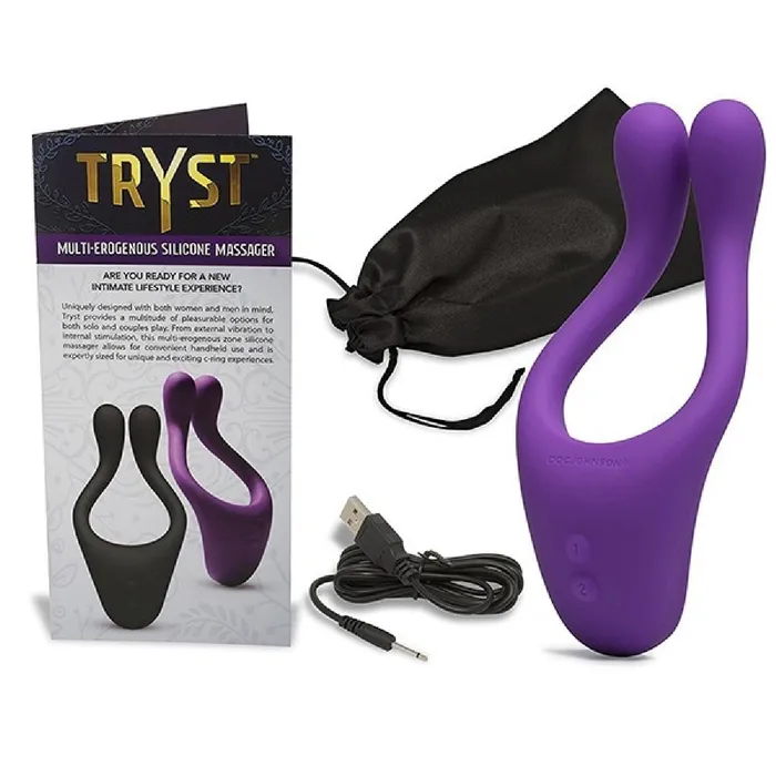 TRYST Multi Erogenous Zone Massager Sex Toy Adult Pleasure Doc Johnson Vibrators