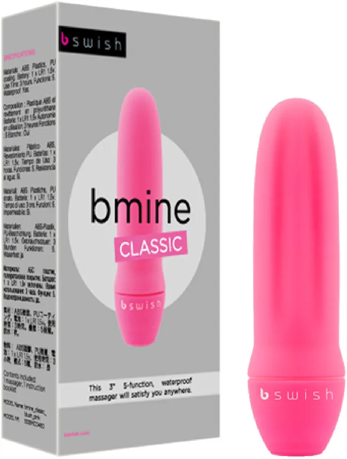 Vibrators B Swish BMINE Classic Multi Function Vibrator pleasure Sex Toy by Bswish Blush Pink Pink Vibrators B Swish BMINE Classic Multi Function Vibrator pleasure Sex Toy by Bswish Blush Pink Pink