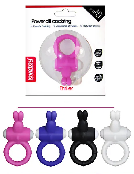 Vibrators Lovetoy Power Clit Cockring Thriller Pink Vibrators Lovetoy Power Clit Cockring Thriller Pink