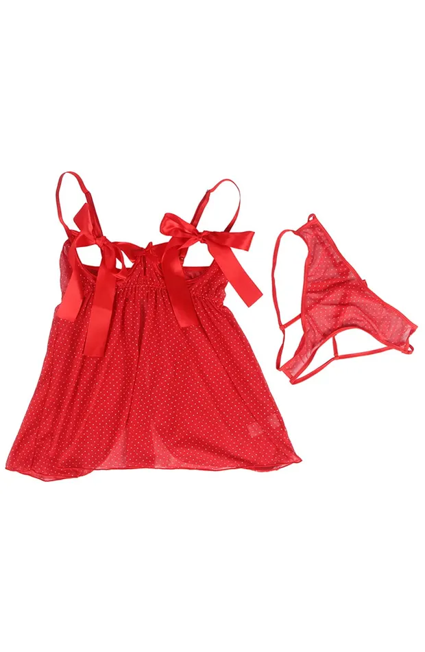 YesX Anal YesX YX841 Red Babydoll Set YesX Anal YesX YX841 Red Babydoll Set
