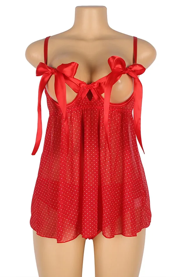 YesX Anal YesX YX841 Red Babydoll Set YesX Anal YesX YX841 Red Babydoll Set