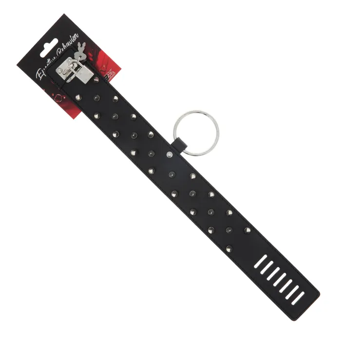 53X COLLAR BLACK WMETAL STUDSLARGE RINGLOCK Couples