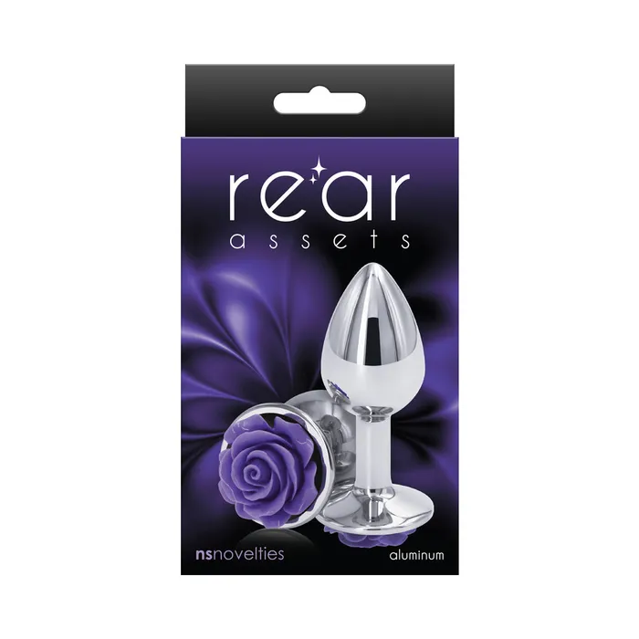 Anal NS Novelties Rear Assets Rose Anal Plug Small Purple