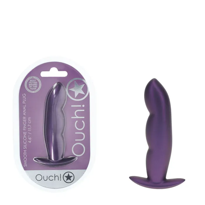 Anal Shots Toys OUCH Finger Anal Plug Metallic Metallic 117 cm Butt Plug