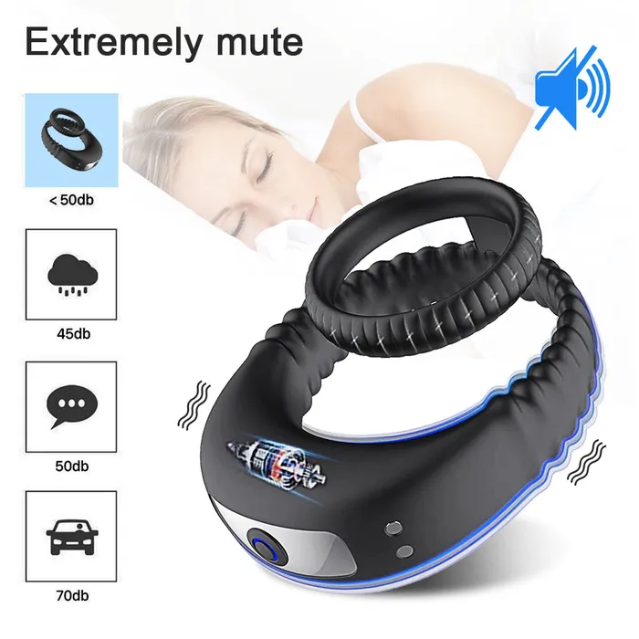 Couples soniker Cock Vibrator Ring Penis Delay Ejaculation Cockring on For Man Sex Toys Couples soniker Cock Vibrator Ring Penis Delay Ejaculation Cockring on For Man Sex Toys