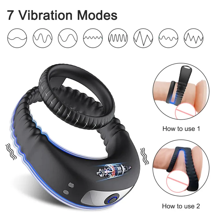 Couples soniker Cock Vibrator Ring Penis Delay Ejaculation Cockring on For Man Sex Toys Couples soniker Cock Vibrator Ring Penis Delay Ejaculation Cockring on For Man Sex Toys