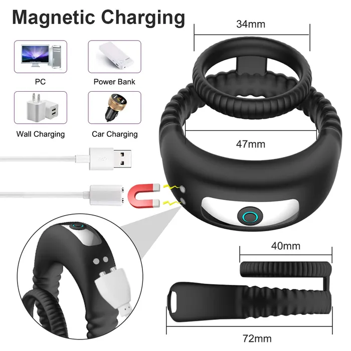 Couples soniker Cock Vibrator Ring Penis Delay Ejaculation Cockring on For Man Sex Toys Couples soniker Cock Vibrator Ring Penis Delay Ejaculation Cockring on For Man Sex Toys
