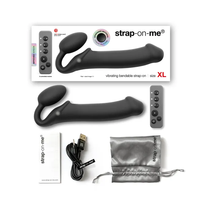 Female Sex Toys Lovely Planet StrapOnMe Rechargeable RemoteControlled Silicone Vibrating Bendable StrapOn Black XL Female Sex Toys Lovely Planet StrapOnMe Rechargeable RemoteControlled Silicone Vibrating Bendable StrapOn Black XL