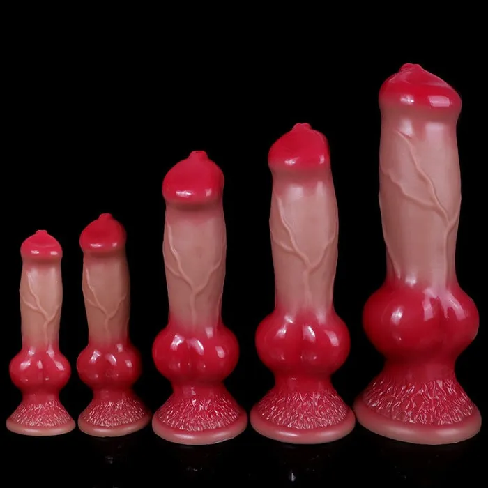MRIMIN Realistic Gspot Dog Dildo Liquid Silicone Penis Cock Dong with Flared Suction Cup MRIMIN Female Sex Toys MRIMIN Realistic Gspot Dog Dildo Liquid Silicone Penis Cock Dong with Flared Suction Cup MRIMIN Female Sex Toys