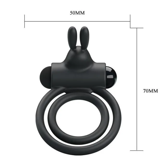 Osmond Vibrating Rabbit Double Penis Ring Pretty Love Pretty Love Vibrators