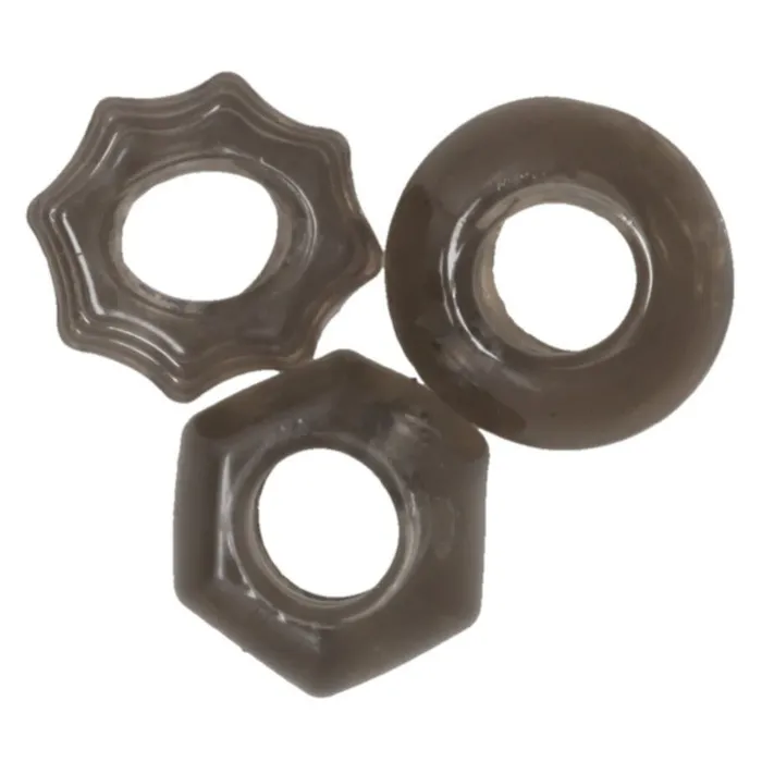 Social Club Cock Ring Set Grey GENTLEMENS CLUB Male Sex Toys