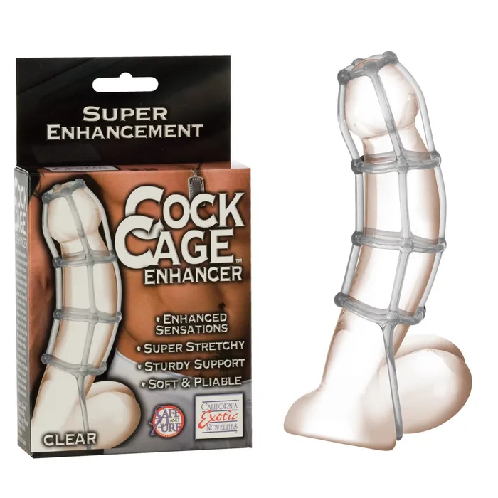 California Exotic Novelties Male Sex Toys Cock Cage Enhancer Clear