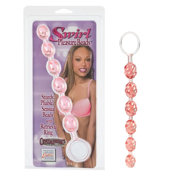 California Exotic Novelties Vibrators Swirl Pleasure Beads Pink