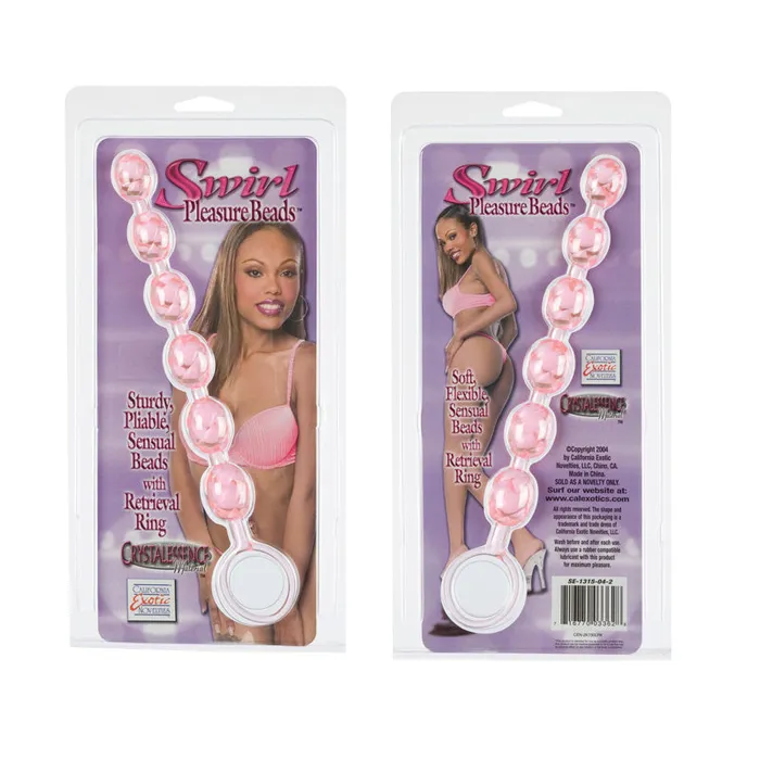 California Exotic Novelties Vibrators Swirl Pleasure Beads Pink