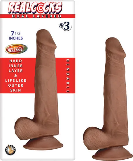 Dildos Nasstoys Real Cocks Dual Layered 3 Brown 7 12 