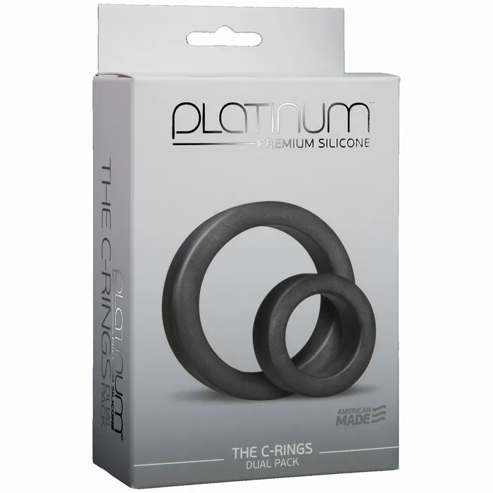 Doc Johnson Novelties Male Sex Toys Platinum Silicone C Ring Charcoal