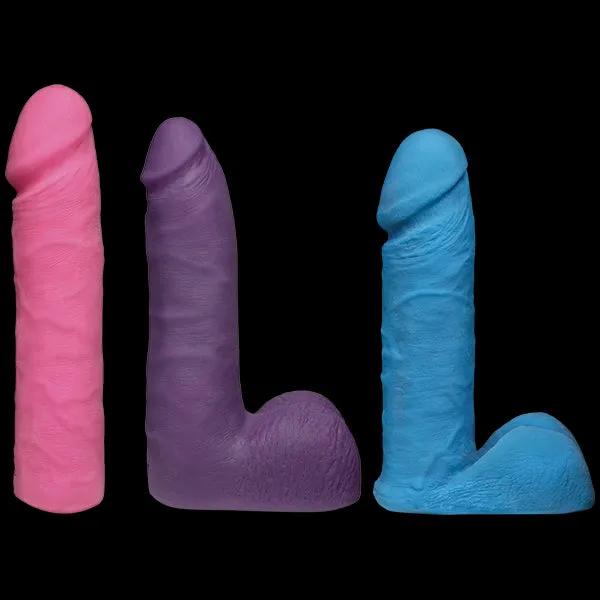 Doc Johnson Novelties Vac U Lock Dual Density Ultra Pink Purple Blue Dildos