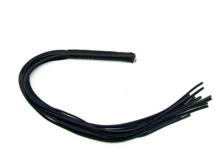 Fresh Play Whip Leather Thong 20 Black Restraints