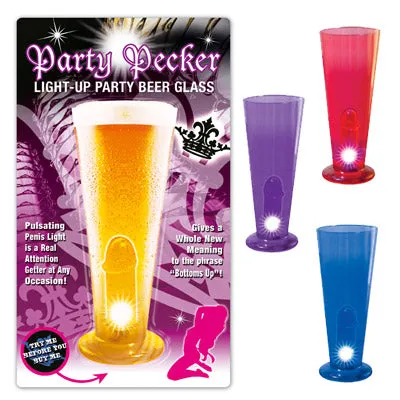 HOTT Products Dildos Party Pecker Light Up Beer Glass Purple