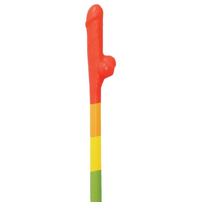 HOTT Products Rainbow Pecker Straws 10pk Anal