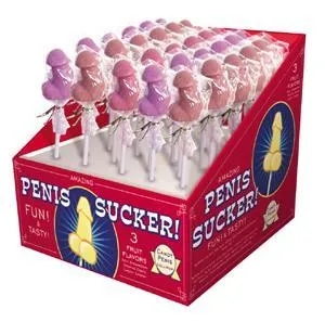 Male Sex Toys Candy Prints Penis Sucker Display