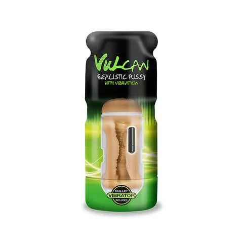 Male Sex Toys Topco Cyberskin Vulcan Realistic Pussy WVibration Mocha