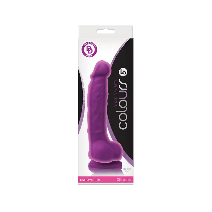 NS Novelties Dildos Colours Dual Density 5 Dildo Purple 
