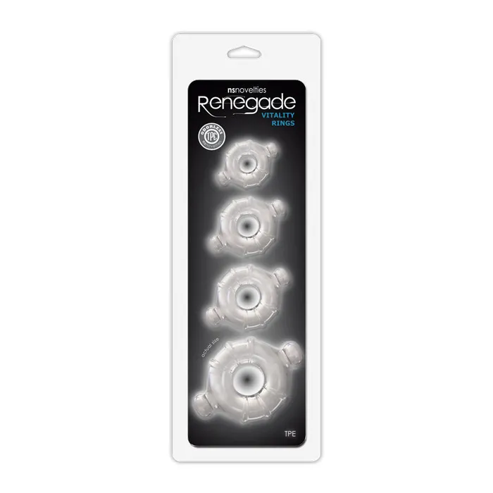 NS Novelties Male Sex Toys Renegade Vitality Ring Clear