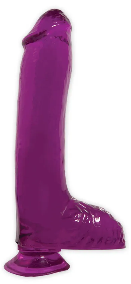 Pipedream Products Dildos Basix Rubber Works 8in Dong WSuction Purple