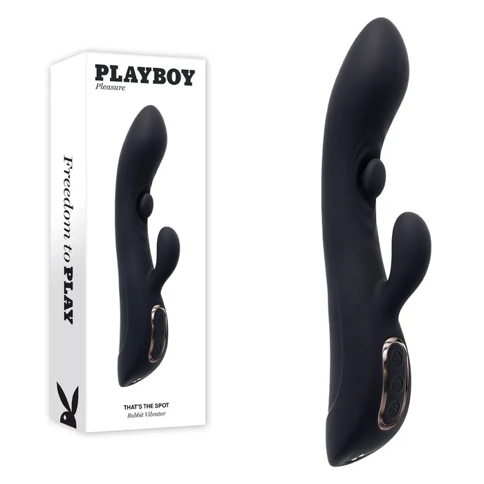 Playboy Pleasure THATS THE SPOT 233 cm USB Rechargeable Rabbit Vibrator with GSpot Tapper Playboy Pleasure Female Sex Toys Playboy Pleasure THATS THE SPOT 233 cm USB Rechargeable Rabbit Vibrator with GSpot Tapper Playboy Pleasure Female Sex Toys
