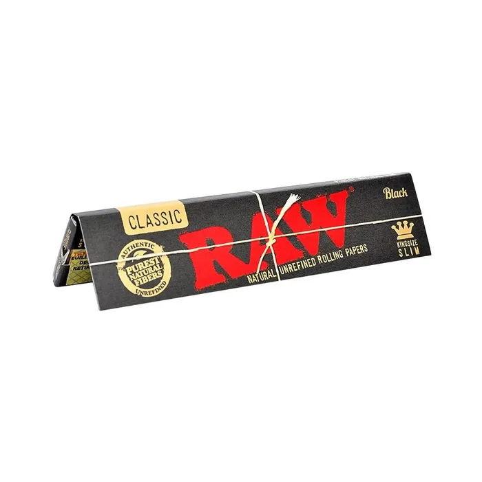 RAW Classic Black Rolling Papers Kingsize Slim RAW Anal