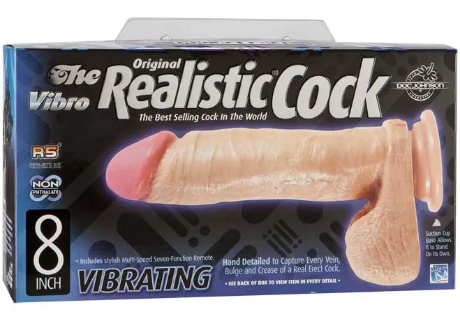 Realistic Cock 8in Vibrator Doc Johnson Novelties Female Sex Toys
