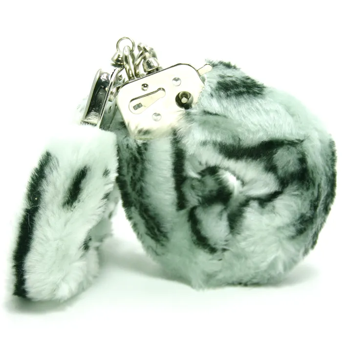 Vibrators Golden Triangle Plush Love Cuffs Zebra