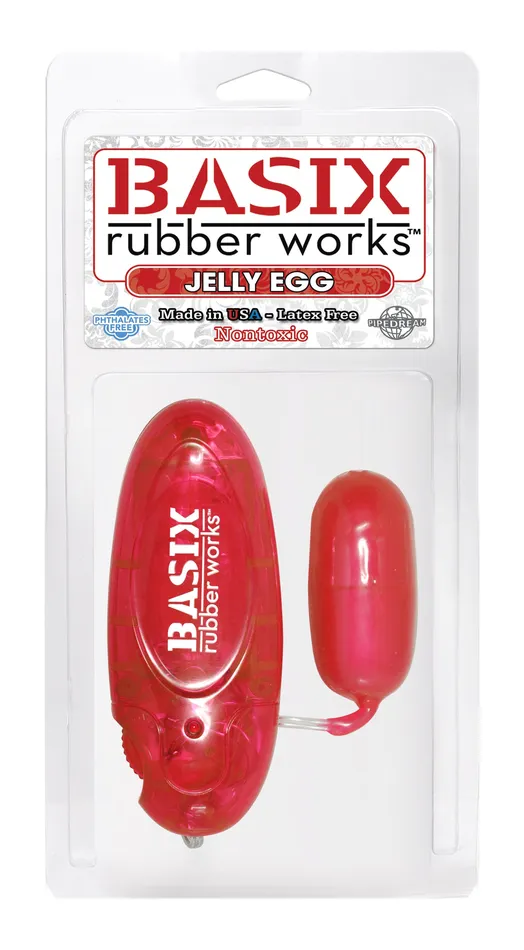 Vibrators Pipedream Products Basix Rubber Works Jelly Egg Red