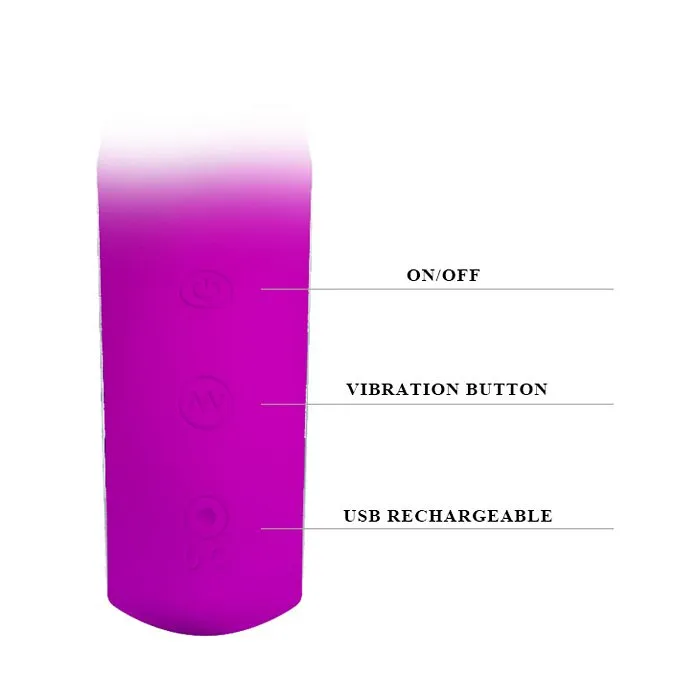 Vibrators Pretty Love Pretty Love Elmer Rabbit Vibrator Silicone Purple
