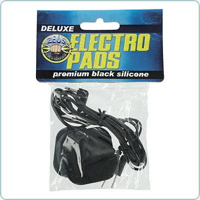 Zeus Electrosex Black Adhesive Silicone Pads Pair XR Brands Anal