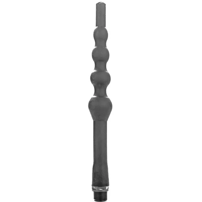 ALL BLACK Female Sex Toys DOCCIA ANALE IN SILICONE CON PERLINE TUTTO NERO 27CM ALL BLACK Female Sex Toys DOCCIA ANALE IN SILICONE CON PERLINE TUTTO NERO 27CM