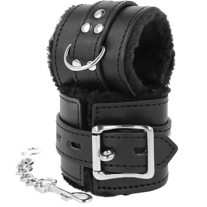 DARKNESS LOVE CUFFS WRIST WITH FUR BLACK DARKNESS BONDAGE Restraints