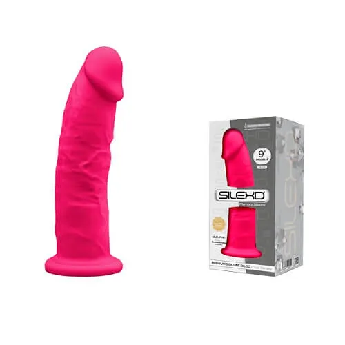 Dildos SilexD SilexD 9 inch Realistic Silicone Dual Density Dildo with Suction Cup Pink Dildos SilexD SilexD 9 inch Realistic Silicone Dual Density Dildo with Suction Cup Pink