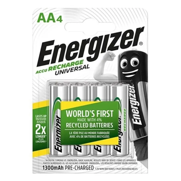 ENERGIZER Vibrators ENERGIZER BATTERIA RICARICABILE UNIVERSALE HR6 AA 1300mAh 4 UNIT
