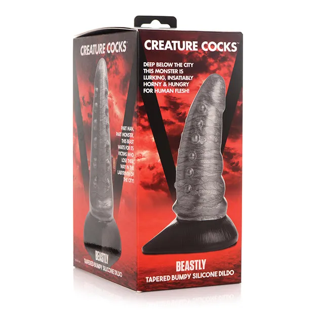 Female Sex Toys Creature Cocks Beastly Tapered Bumpy Silicone Fantasy Dildo