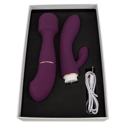Female Sex Toys Loving Joy Loving Joy DUA Interchangeable Vibrator with 2 Attachments