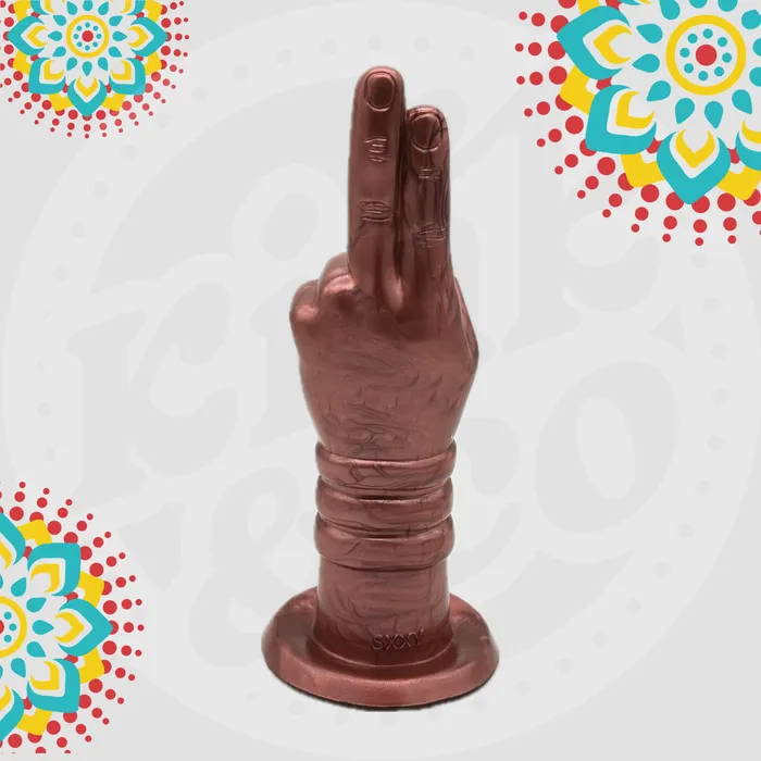 Fist Fingers Silicone Dildo with Suction Cup Base KinkCo Female Sex Toys