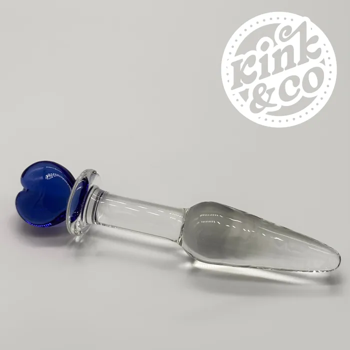 KinkCo Teardrop Love Heart dildobutt plug In Blue or Pink Anal KinkCo Teardrop Love Heart dildobutt plug In Blue or Pink Anal