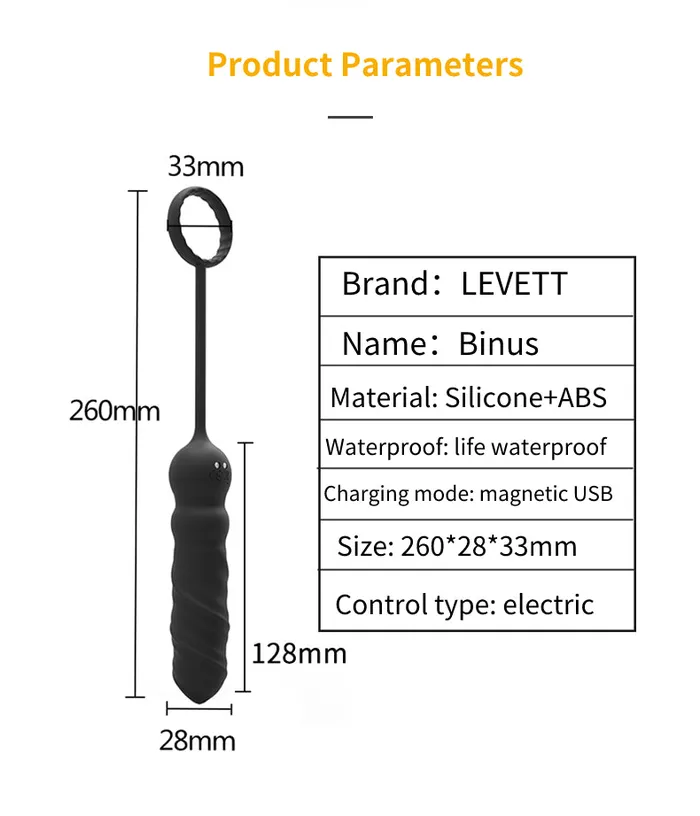 Levett Male Sex Toys Binus Anal Plug Small Stick16 Vibration Function