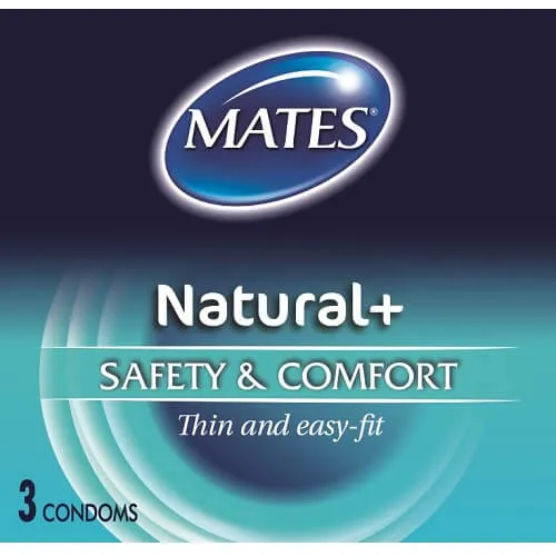 Mates Mates Natural Condoms 3 Pack Male Sex Toys