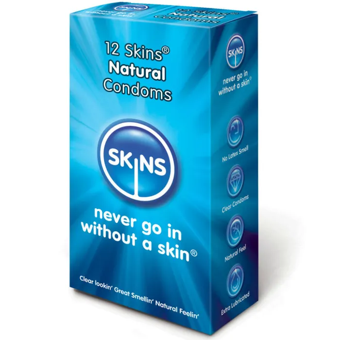 SKINS PRESERVATIVO NATURAL PACK 12 SKINS Female Sex Toys