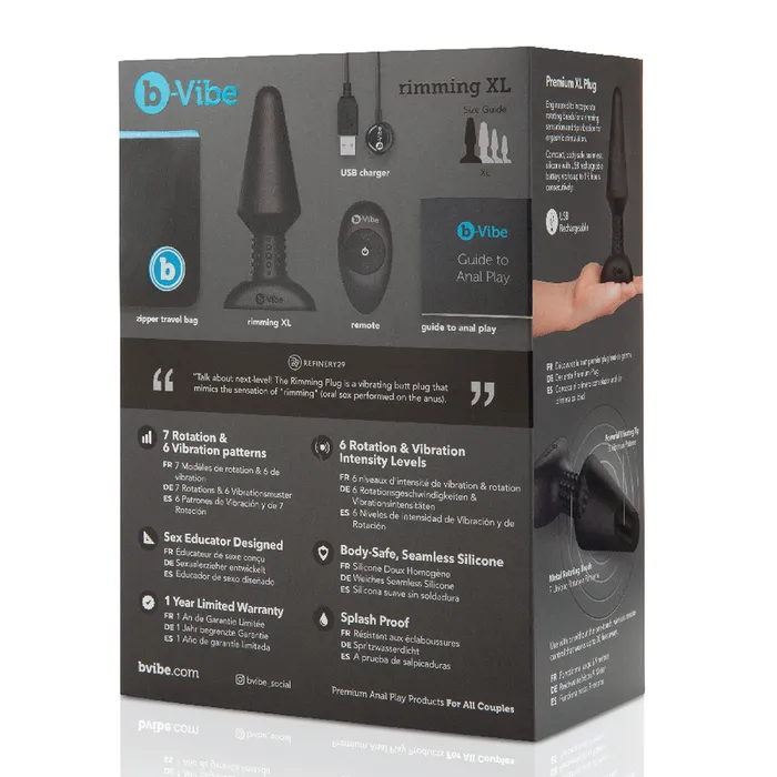Anal BVibe BVibe Rimming Plug XL