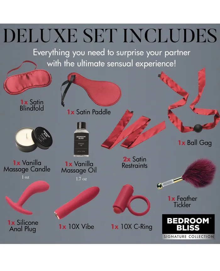 Bedroom Bliss Lovers Bondage Massage Set XR Brands Couples