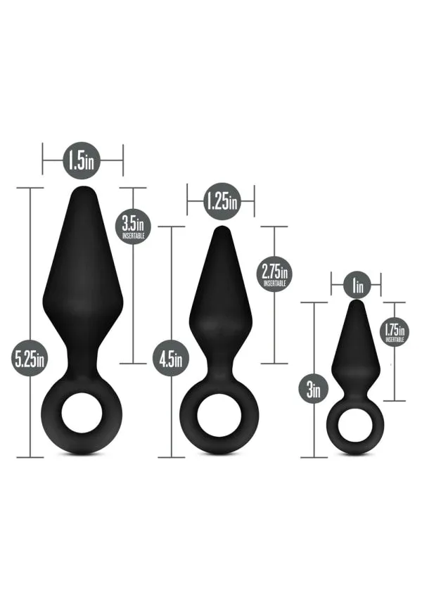 Blush Anal Blush Anal Adventures Platinum Silicone Loop Plug Kit
